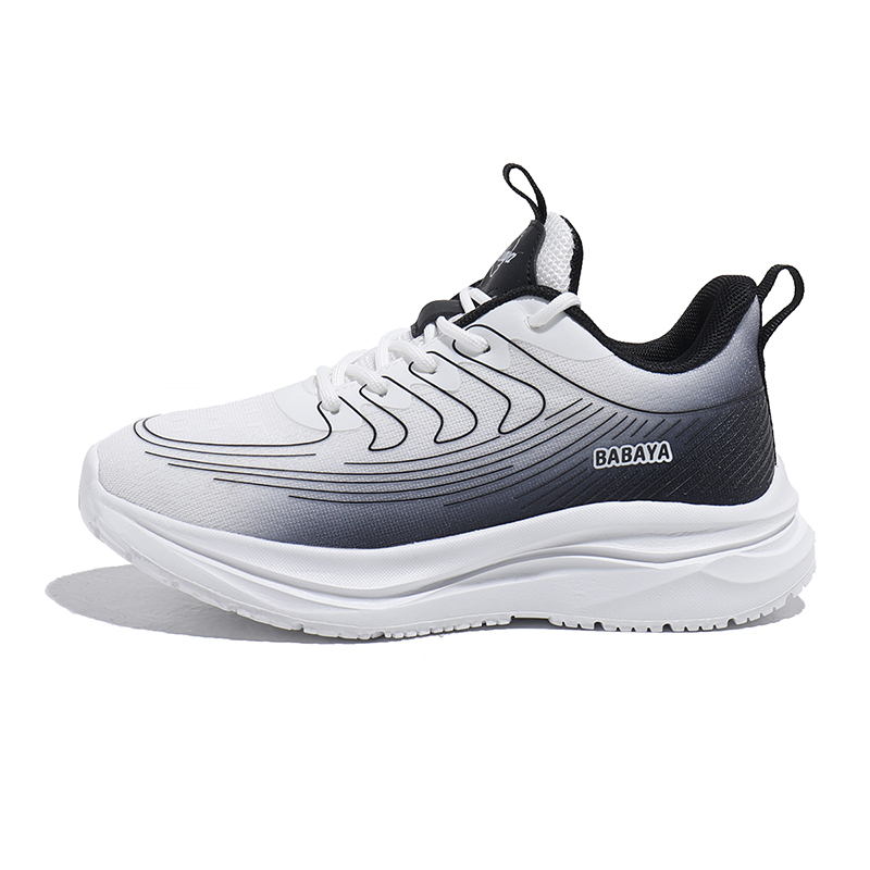 

Babaya Скользящие противоударные амортизирующие легкие низкие детские кроссовки white black kids