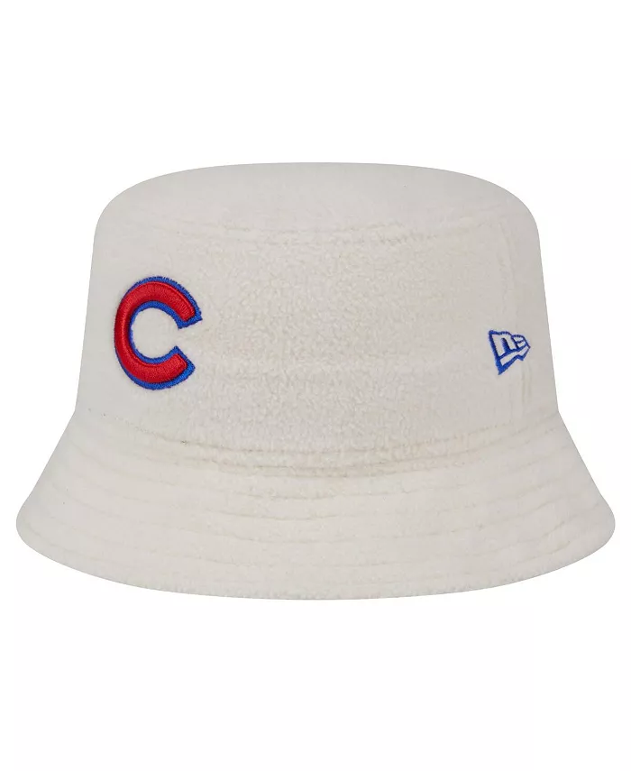

Женская белая уютная ведерная шапка Chicago Cubs Chrome New Era