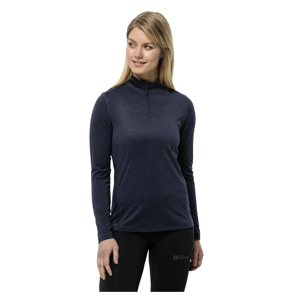 

Футболка Jack Wolfskin Sky Thermal Half Zip long sleeve, синий