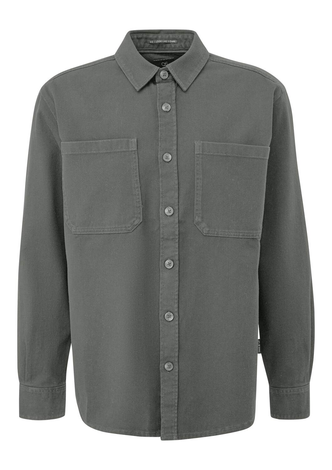 

QS Рубашка на пуговицах Comfort Fit в сером цвете