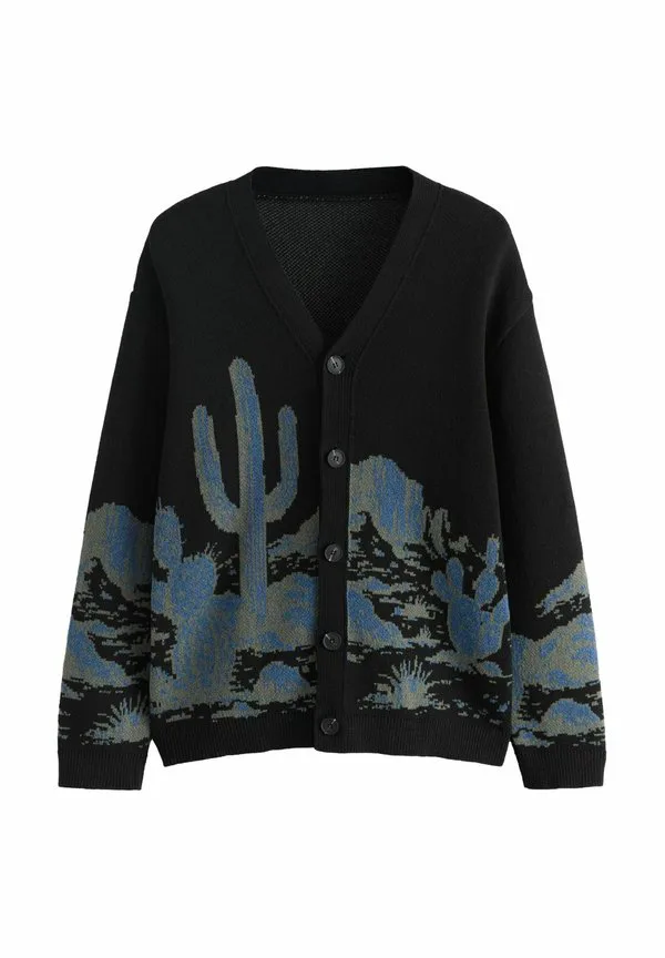 Кардиган свободного кроя с изображением кактуса Next, Navy Blue