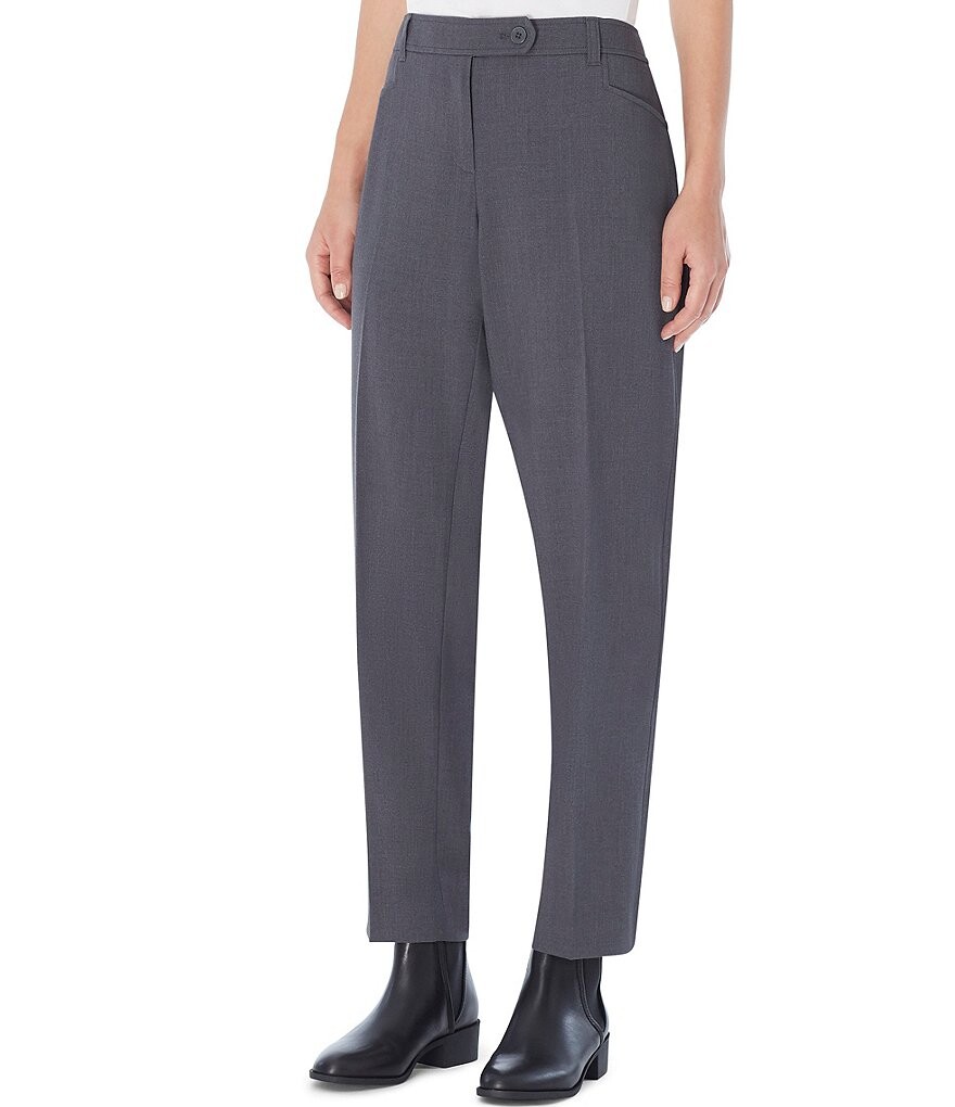 

Зауженные книзу прямые тканые брюки Jones New York Bi-Stretch, серый