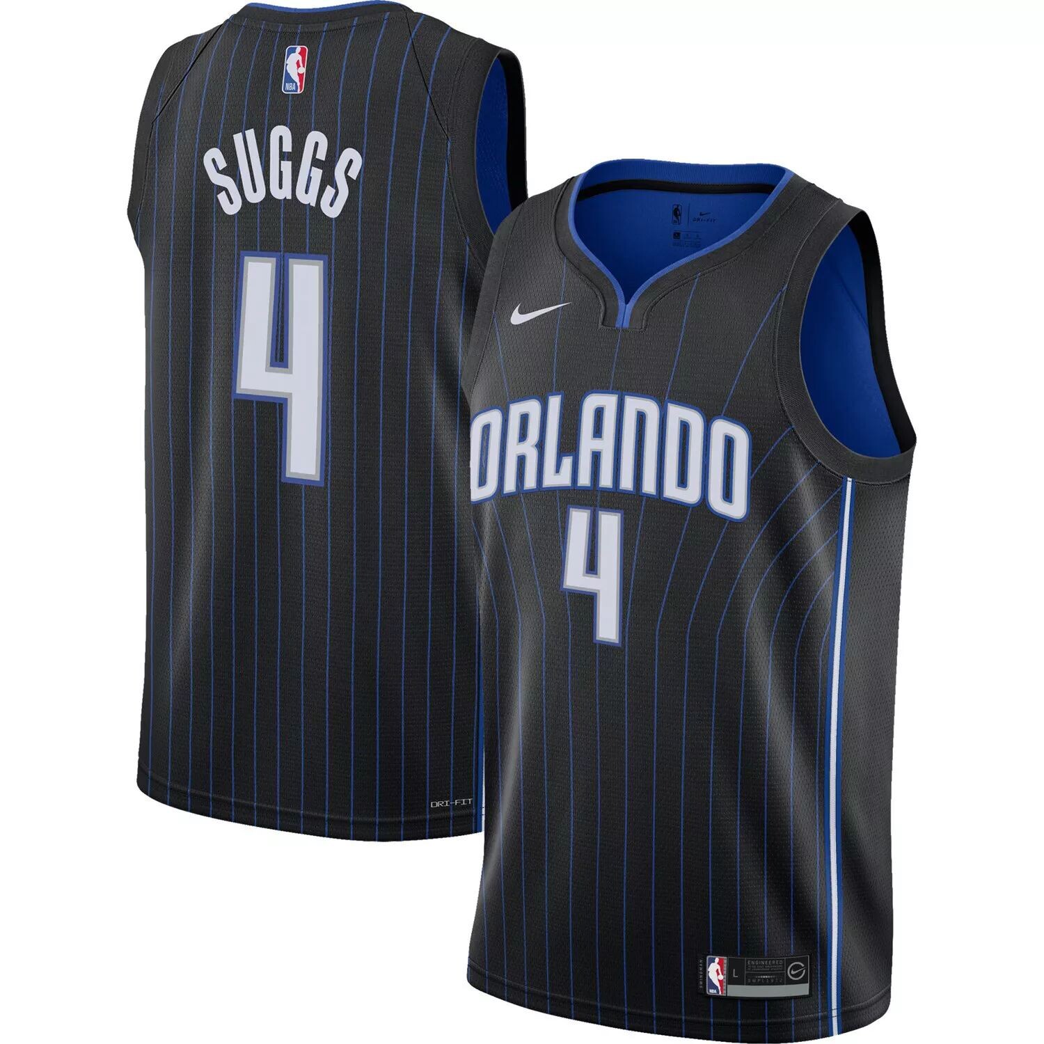 

Молодежная футболка Nike Jalen Suggs Black Orlando Magic 2021/22 Swingman — Icon Edition Nike