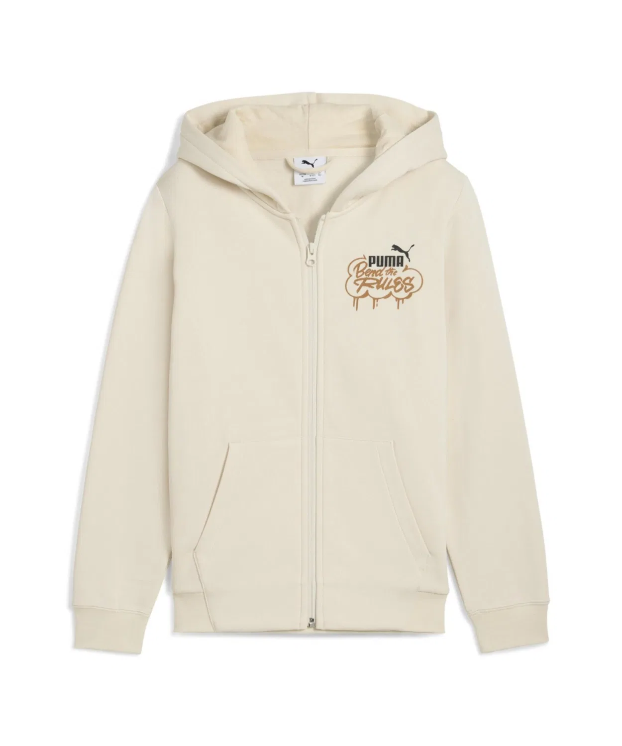 Флисовая куртка PUMA MID90S Full Zip, оверсайз, кремовый