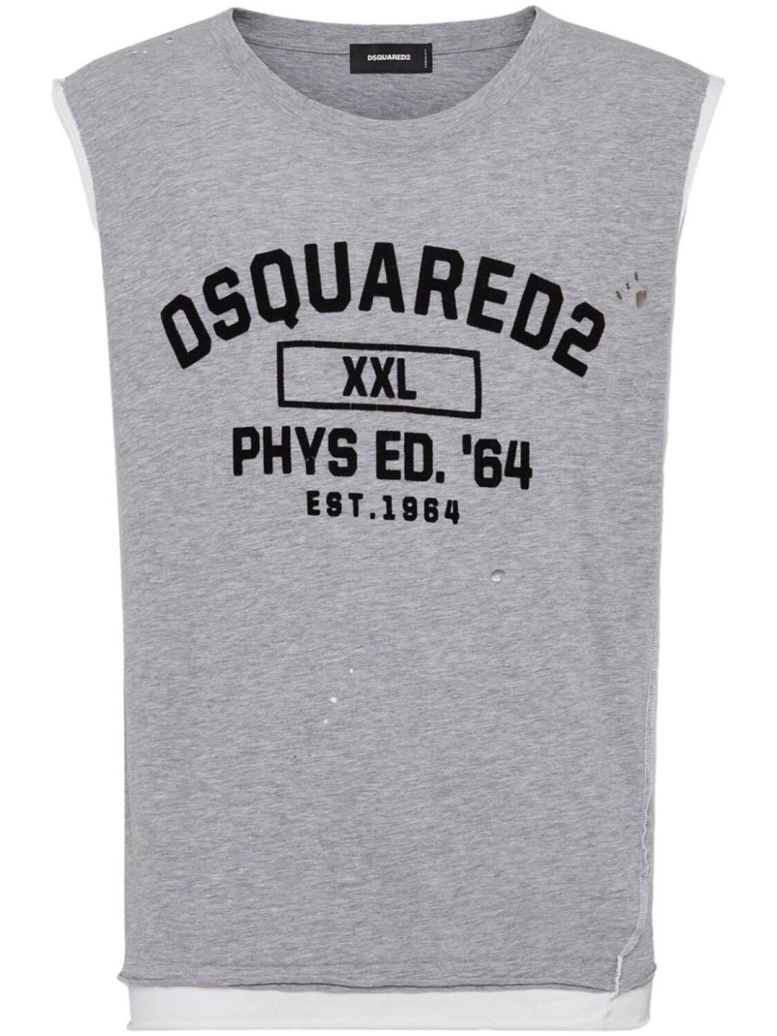 

DSQUARED2 многослойный топ с логотипом, серый
