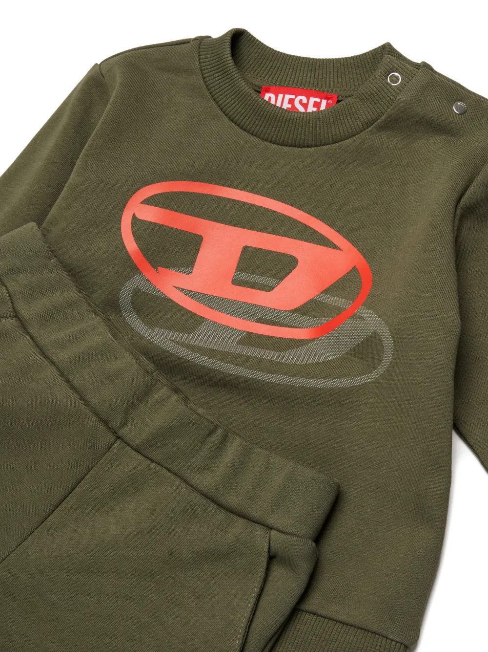 Спортивный костюм с принтом Diesel Kids, зеленый — фото 3