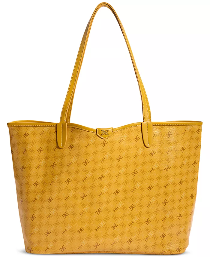 

Сумка-шоппер Harper Large Monogram черная Sam Edelman, желтый