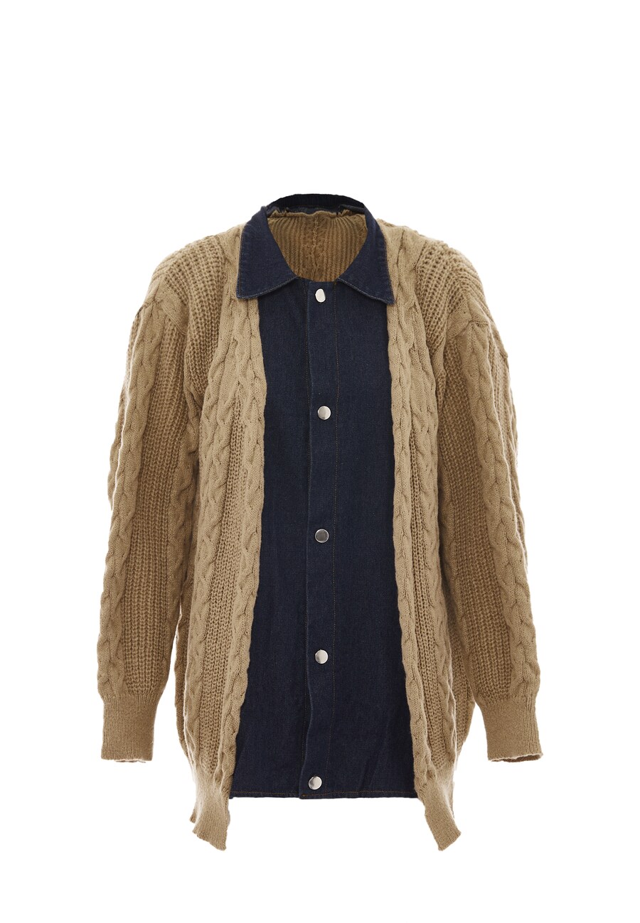 

Вязаный кардиган SANIKA Knit Cardigan, темно-бежевый