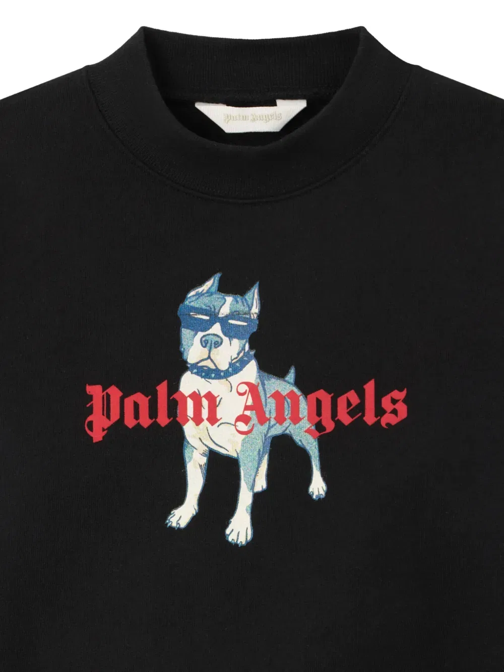 Толстовка с логотипом Palm Dog Palm Angels Kids, черный — фото 3