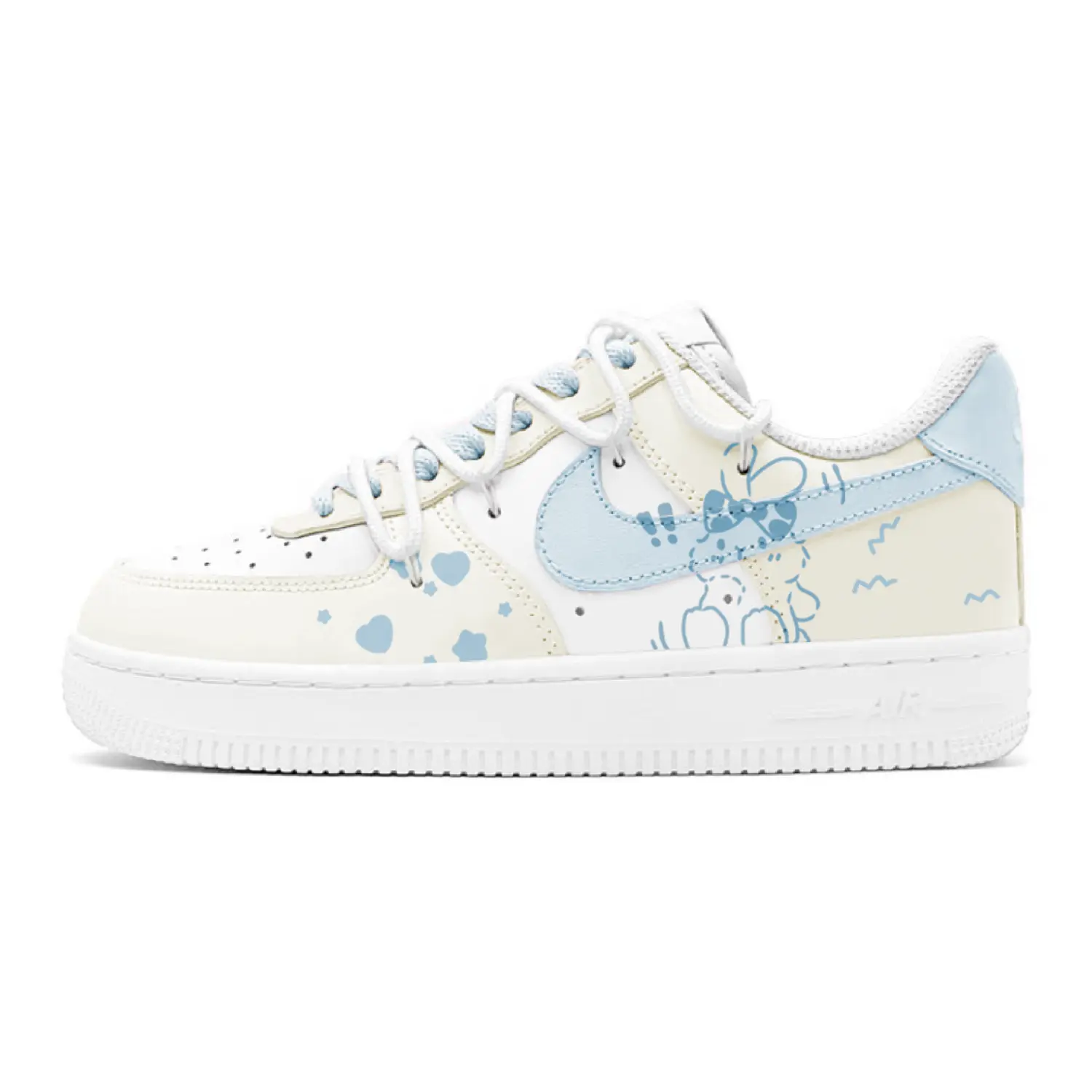 

Кроссовки Air Force 1 с низким верхом, амортизирующие, противоскользящие, износостойкие, для детей и подростков Nike, белый