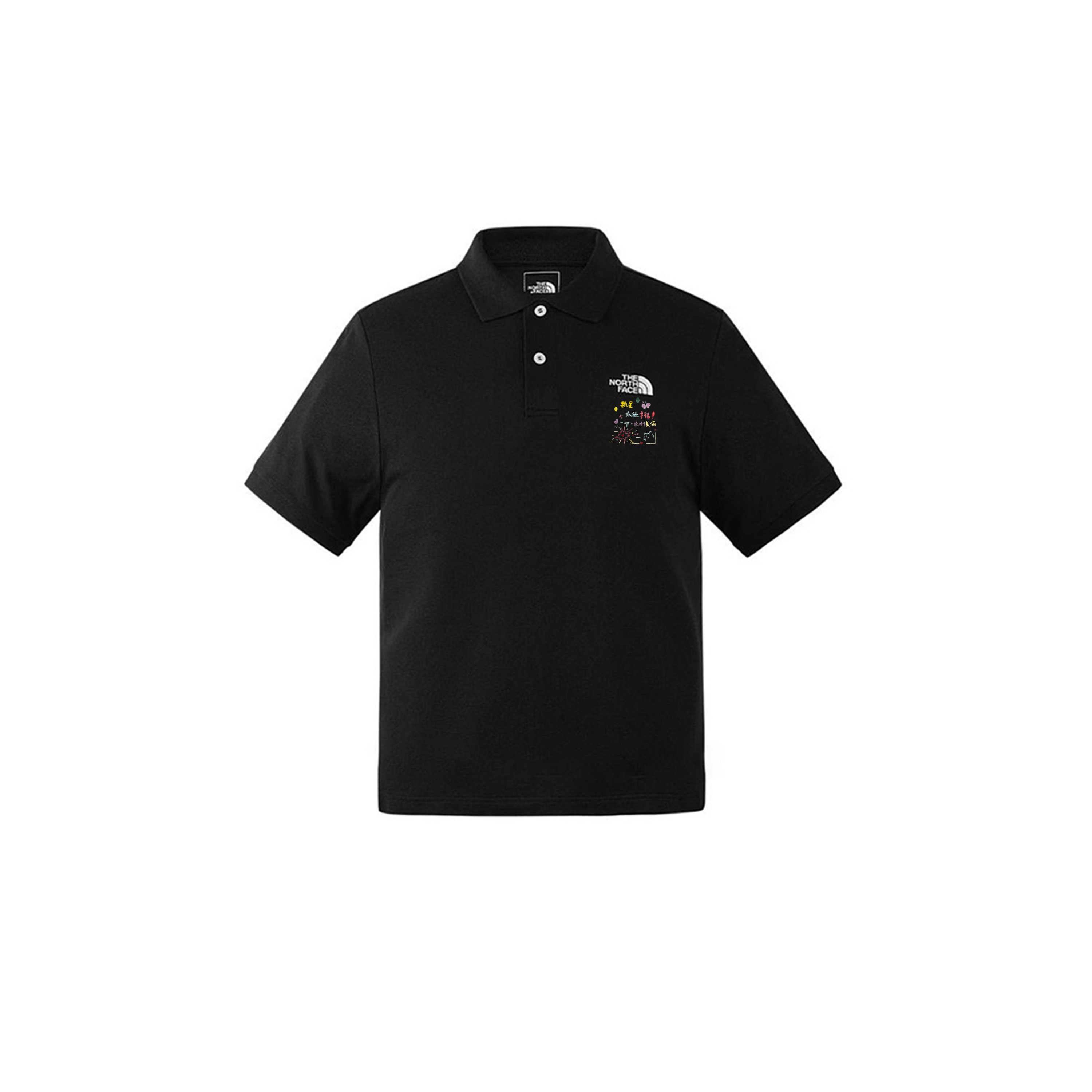 

THE NORTH FACE Мужская черная поло, Черный, THE NORTH FACE Мужская черная поло