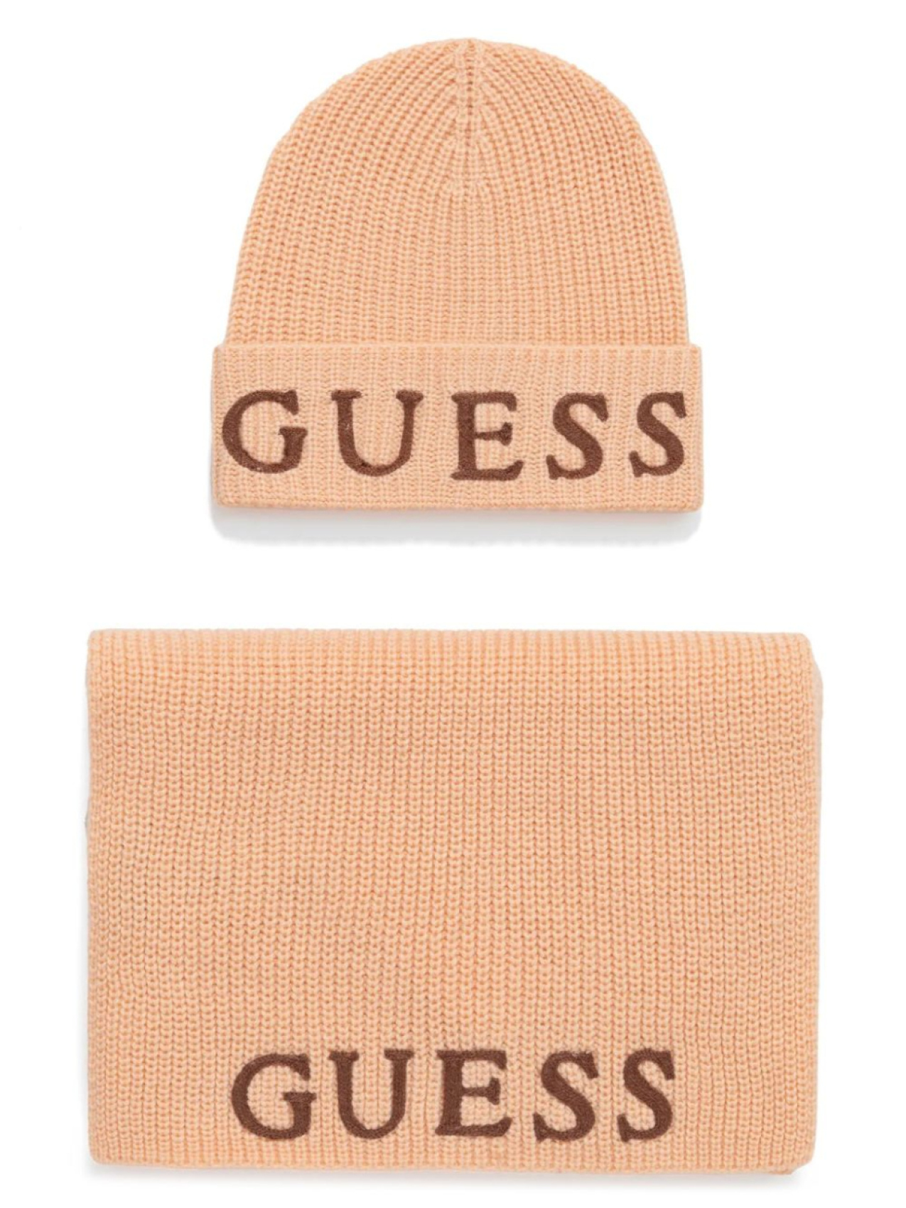 

GUESS USA шапка бини с логотипом, оранжевый