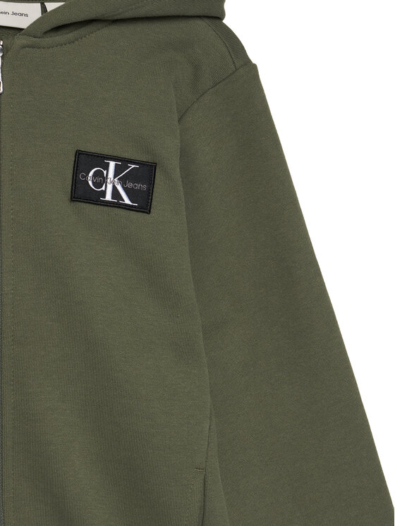 Свитшот relaxed fit Badge IB0IB02213 Calvin Klein Jeans, зеленый — фото 3