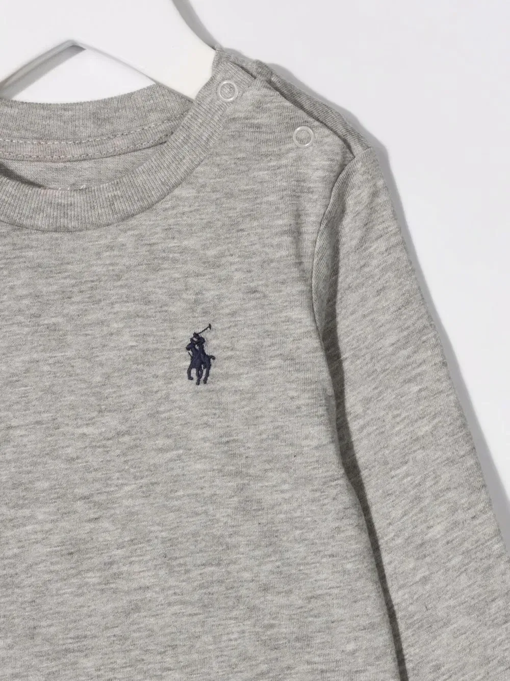 Футболка с длинными рукавами и вышитым логотипом Polo Ralph Lauren Kids, серый — фото 3