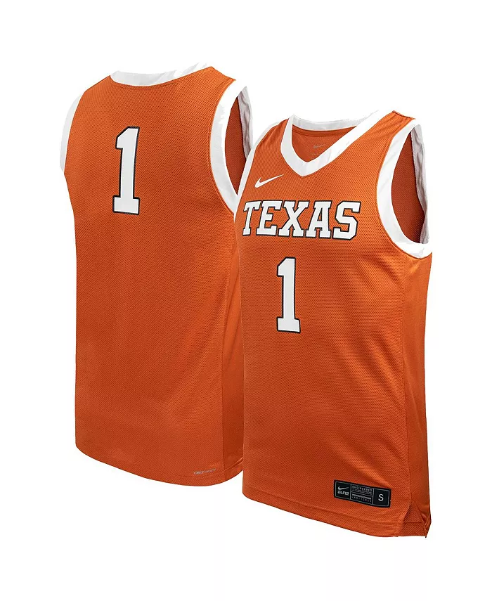 

Мужская и женская баскетбольная майка Texas Orange Texas Longhorns Replica Nike