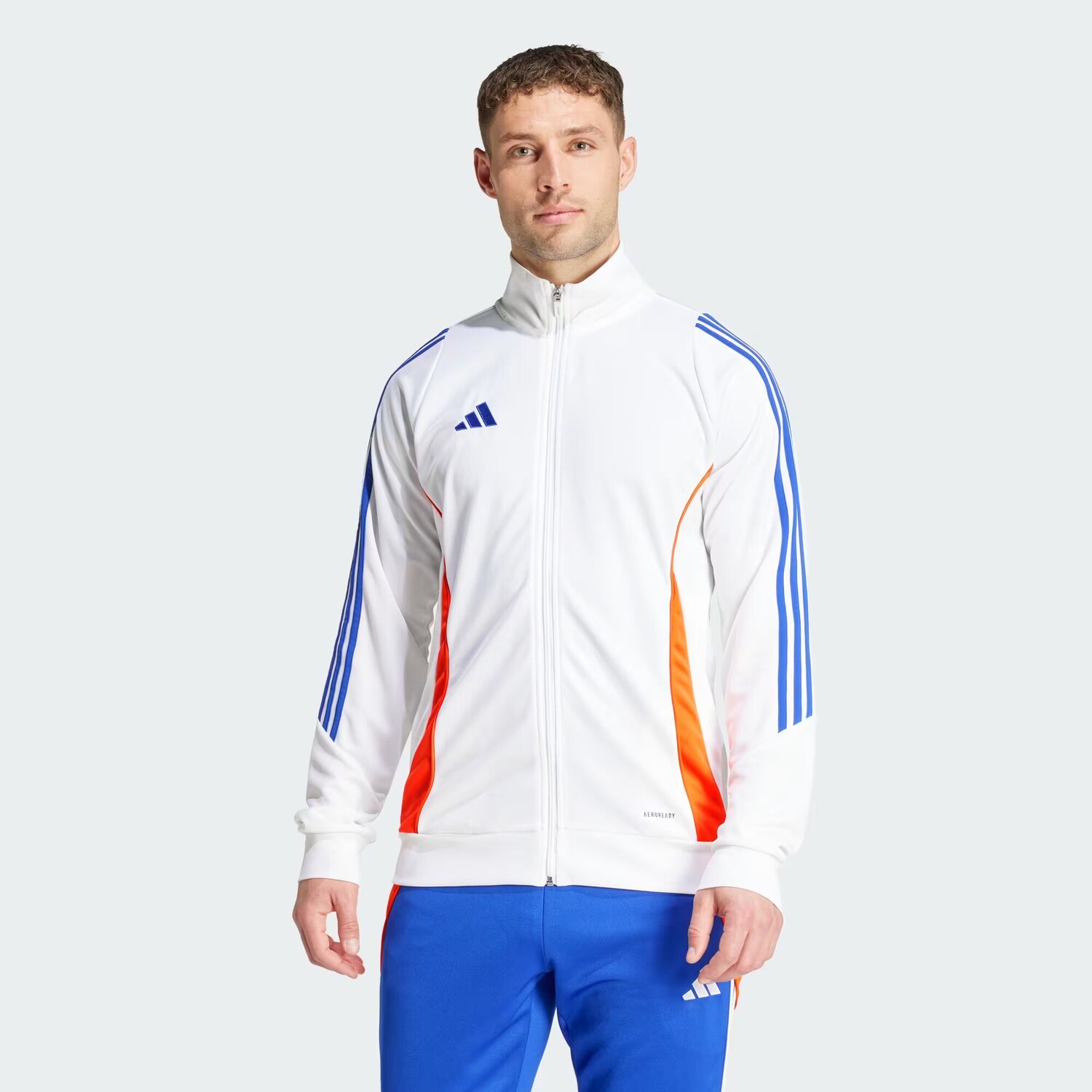 

Тренировочная куртка Tiro 24 Adidas, цвет White/App Solar Red/Lucid Blue