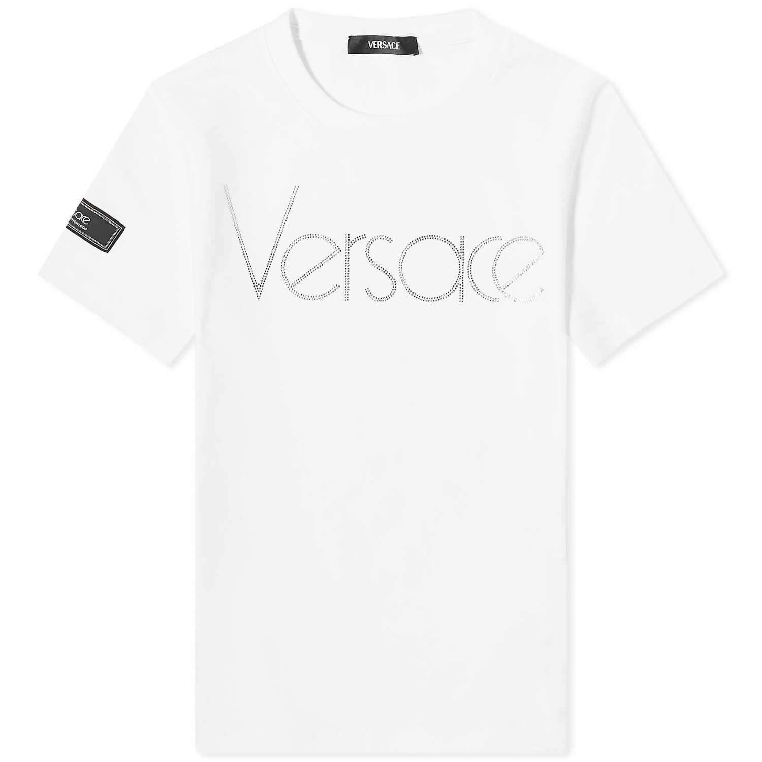 

Футболка Versace Logo T-Shirt, цвет White & Crystal
