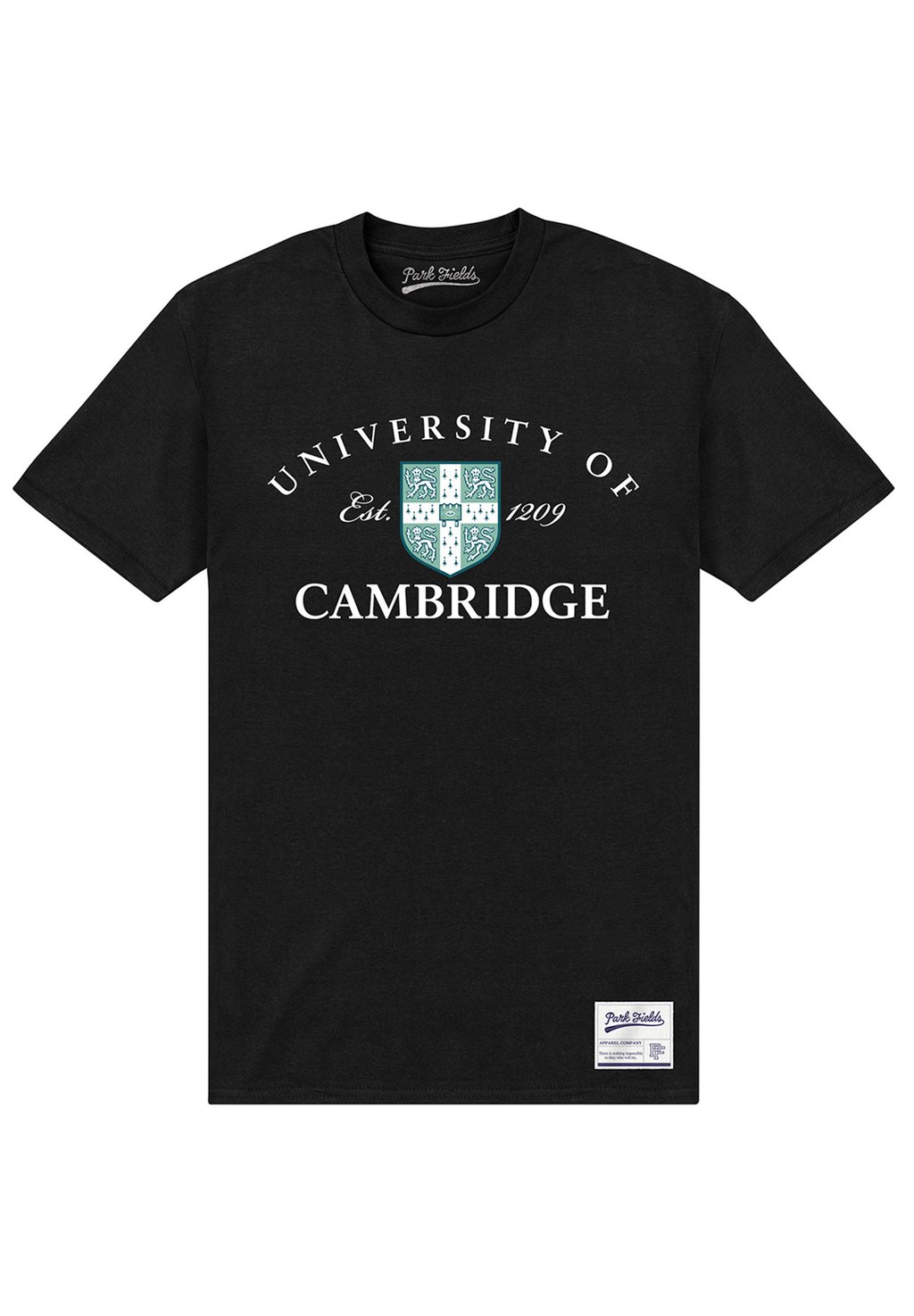 

Футболка с принтом PARK FIELDS UNIVERSITY OF CAMBRIDGE EST 1209 Henry Tiger, черный