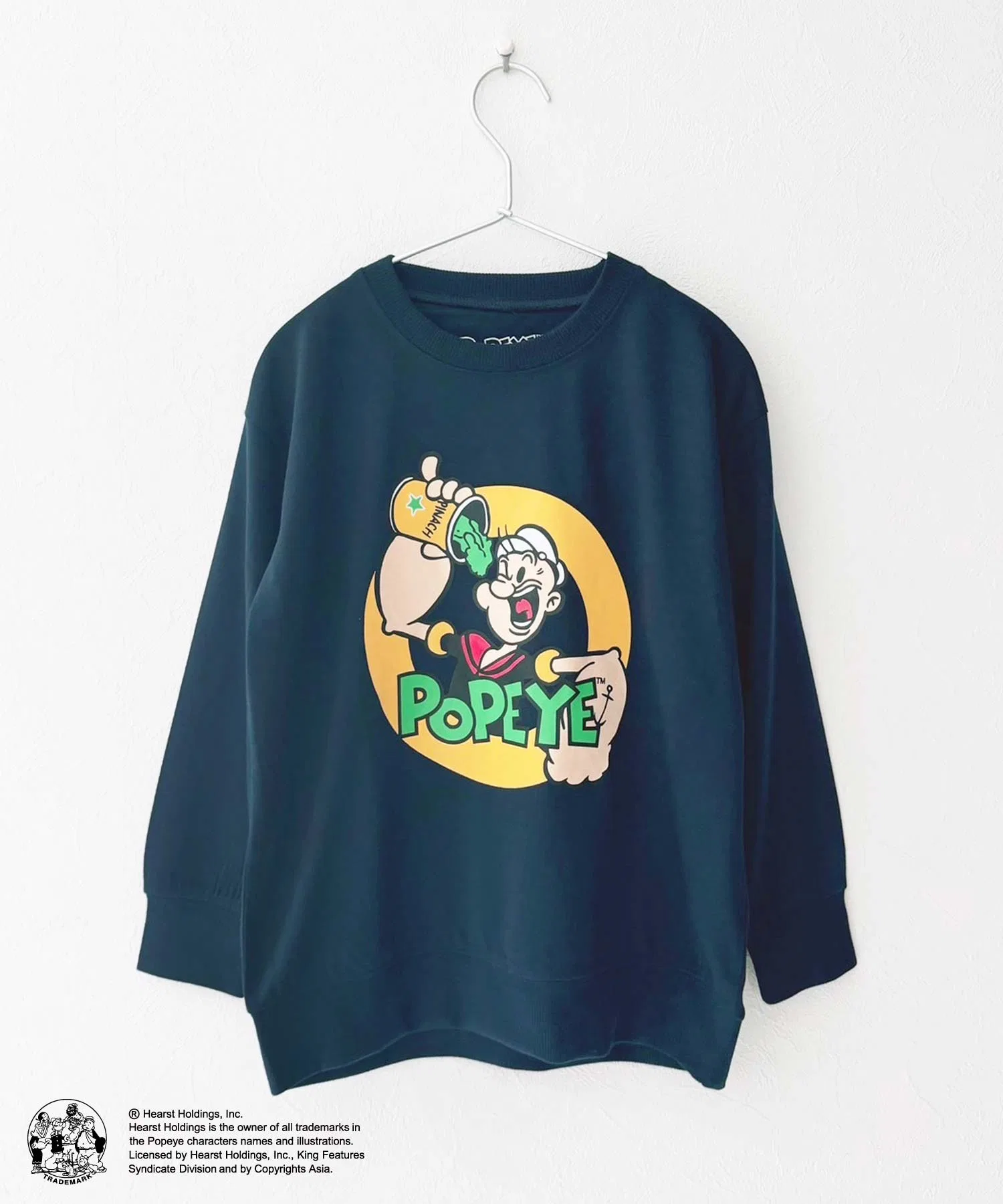 Мини-толстовка Popeye из французского махрового трикотажа большого размера