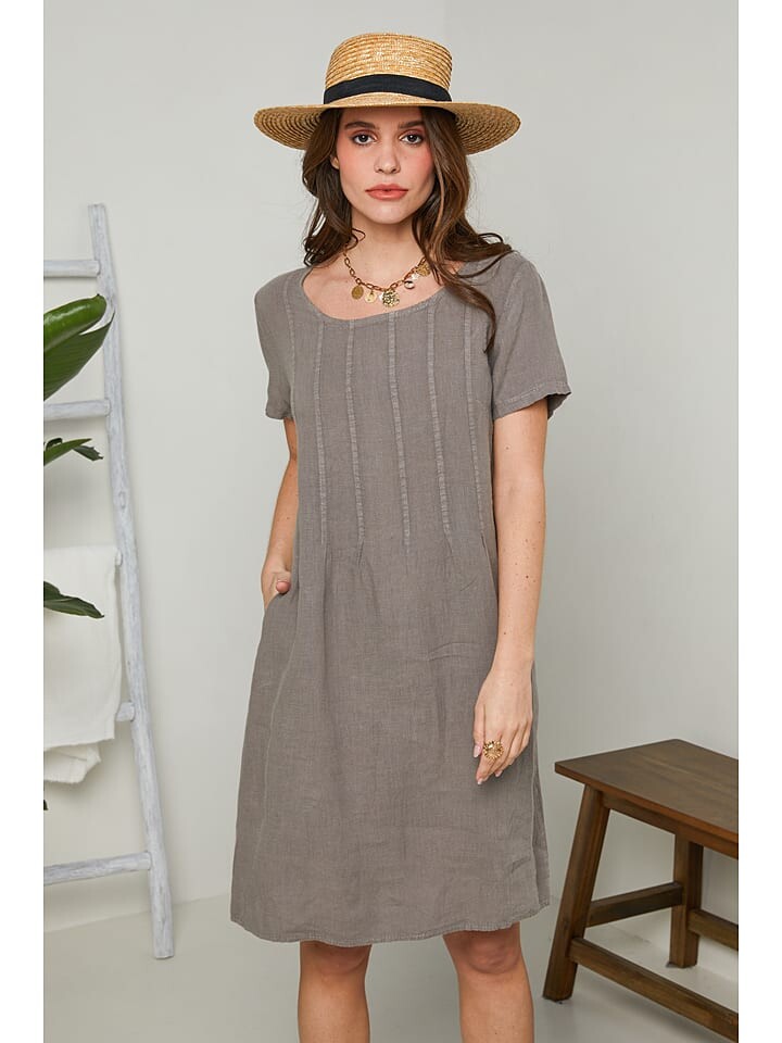 

Длинное платье Rodier Lin Leinen, серо-коричневый