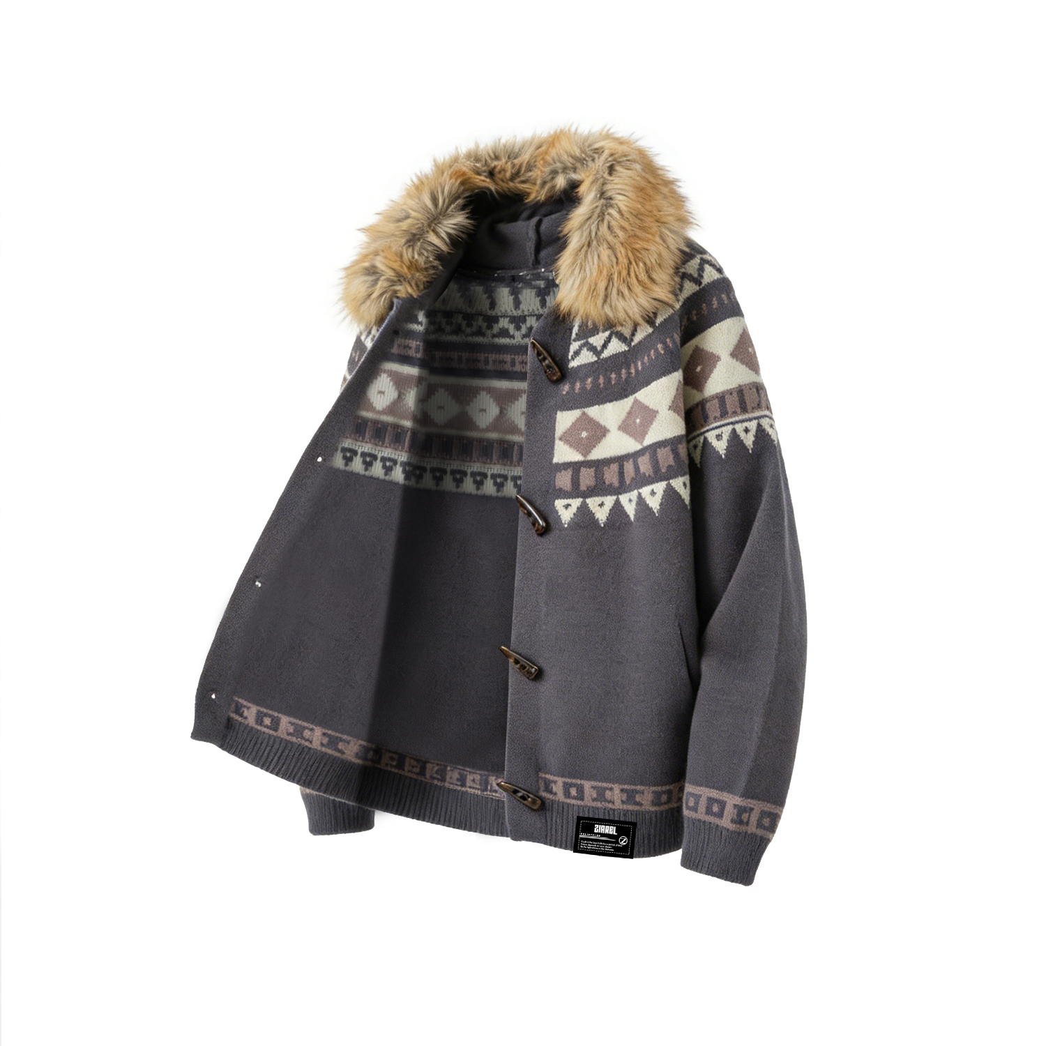 

ZIAREL Кардиган с капюшоном Unisex Gray Skin Friendly And Comfortable