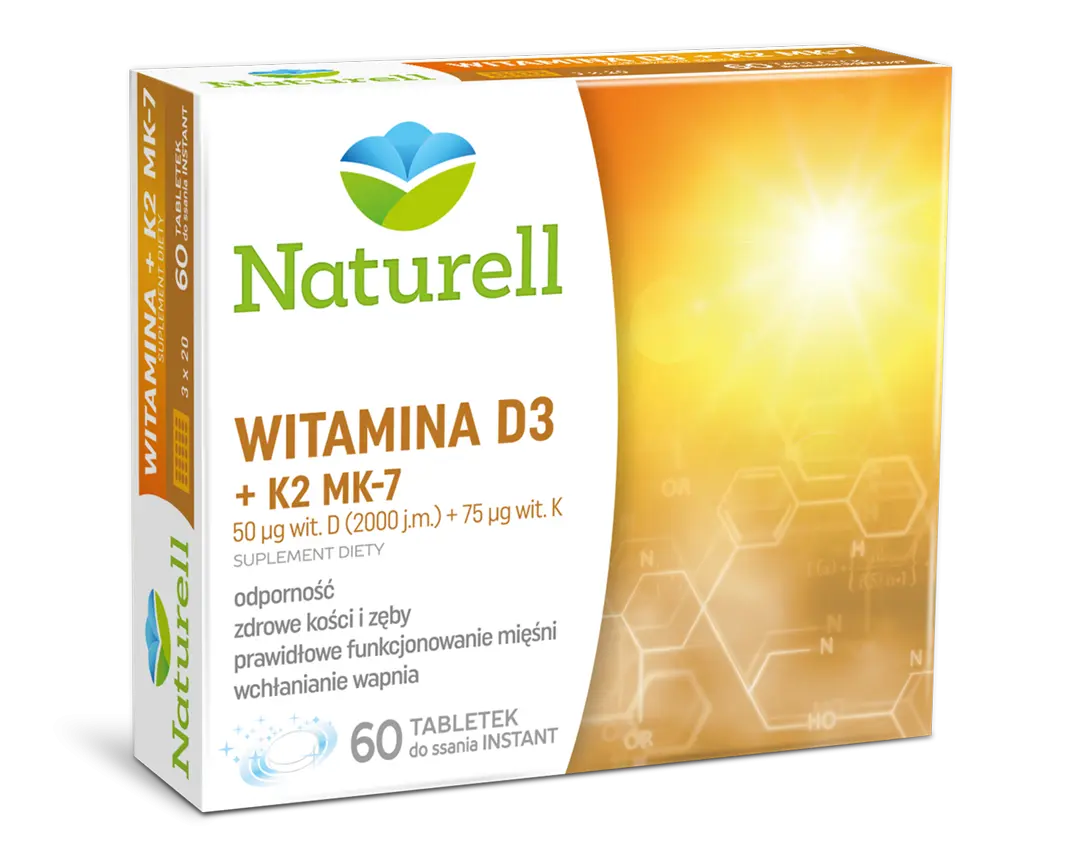 

Naturell D3+K2-MK-7 витамин D3+K2, 60 шт.