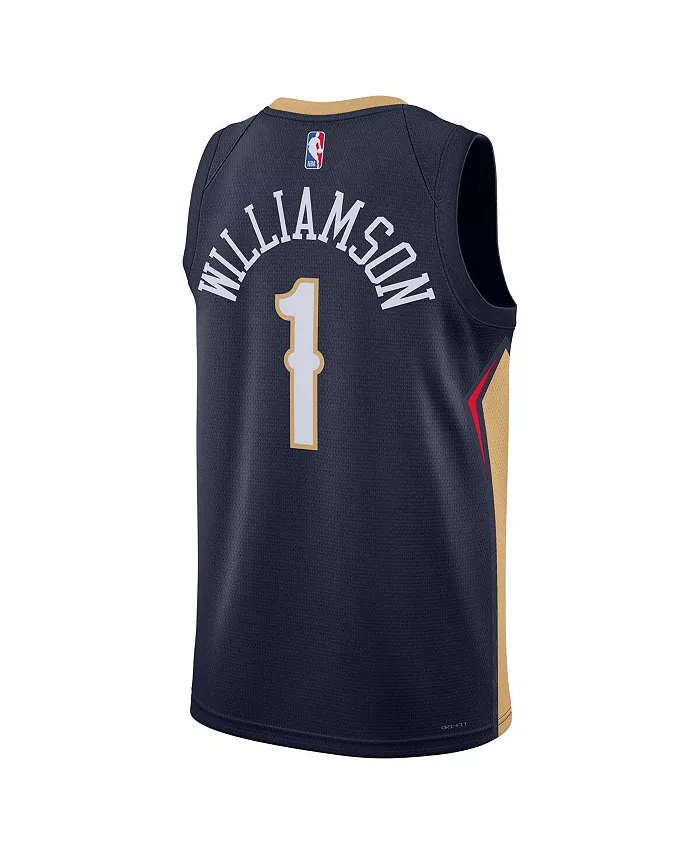 Мужская баскетбольная майка New Orleans Pelicans Zion Williamson Swingman - Icon Edition в синем цвете Nike — фото 4
