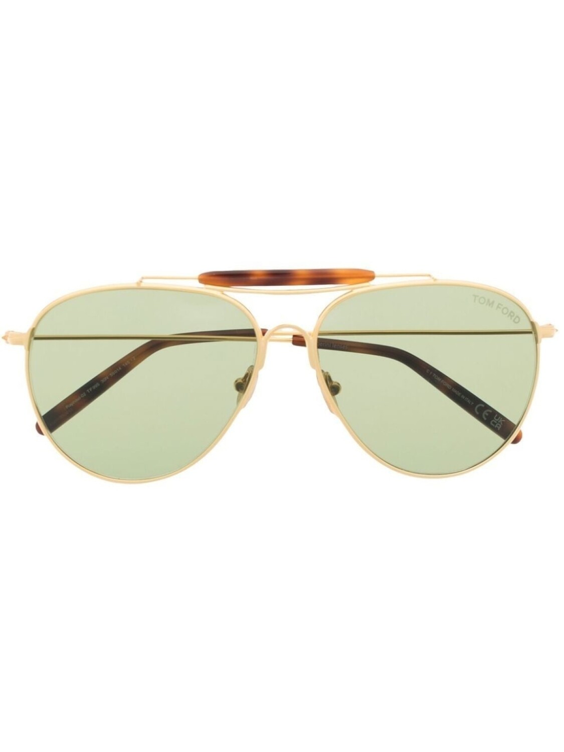 

TOM FORD Eyewear солнцезащитные очки-пилоты с затемненными линзами, золотой