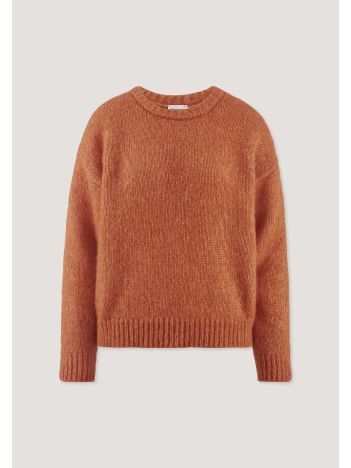 

Вязаный свитер красновато-оранжевого цвета Hessnatur