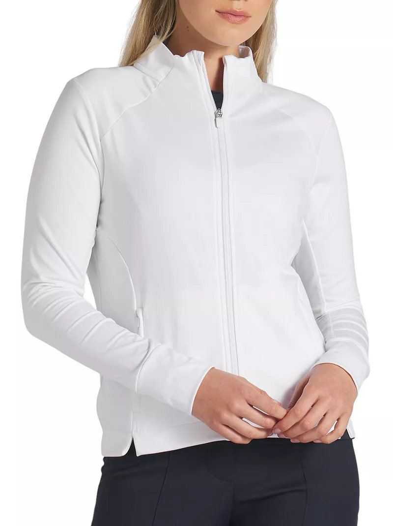 

Женская куртка для гольфа PUMA Cloudspun Heather с молнией во всю длину, цвет White Glow