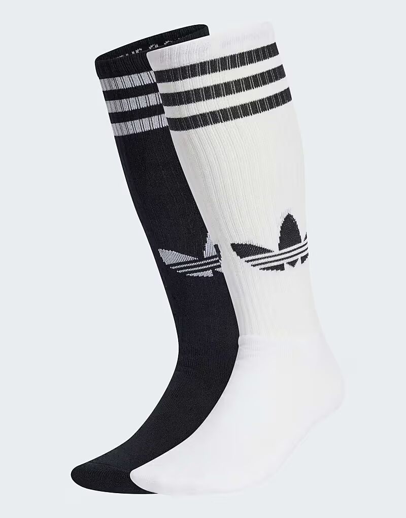 

Гольфы Adidas Originals 2 пары белого/черного цвета