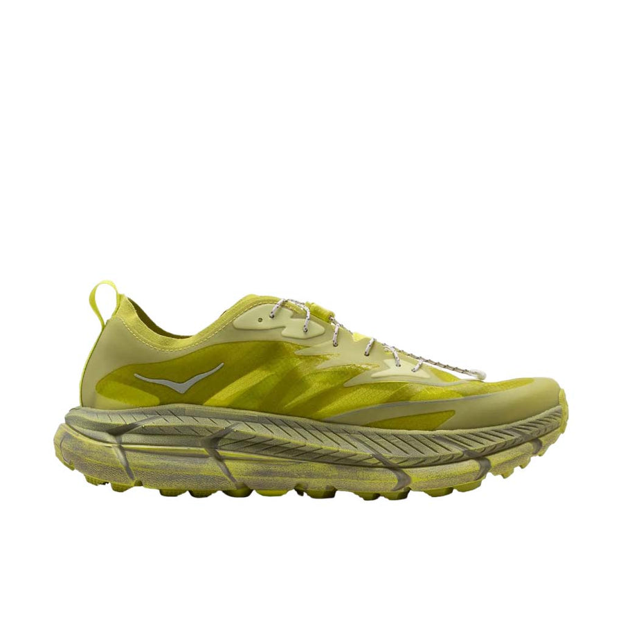 Кроссовки HOKA ONE ONE x Satisfy Mafate Speed 4 Lite 'Sulfur', зеленый — фото 2