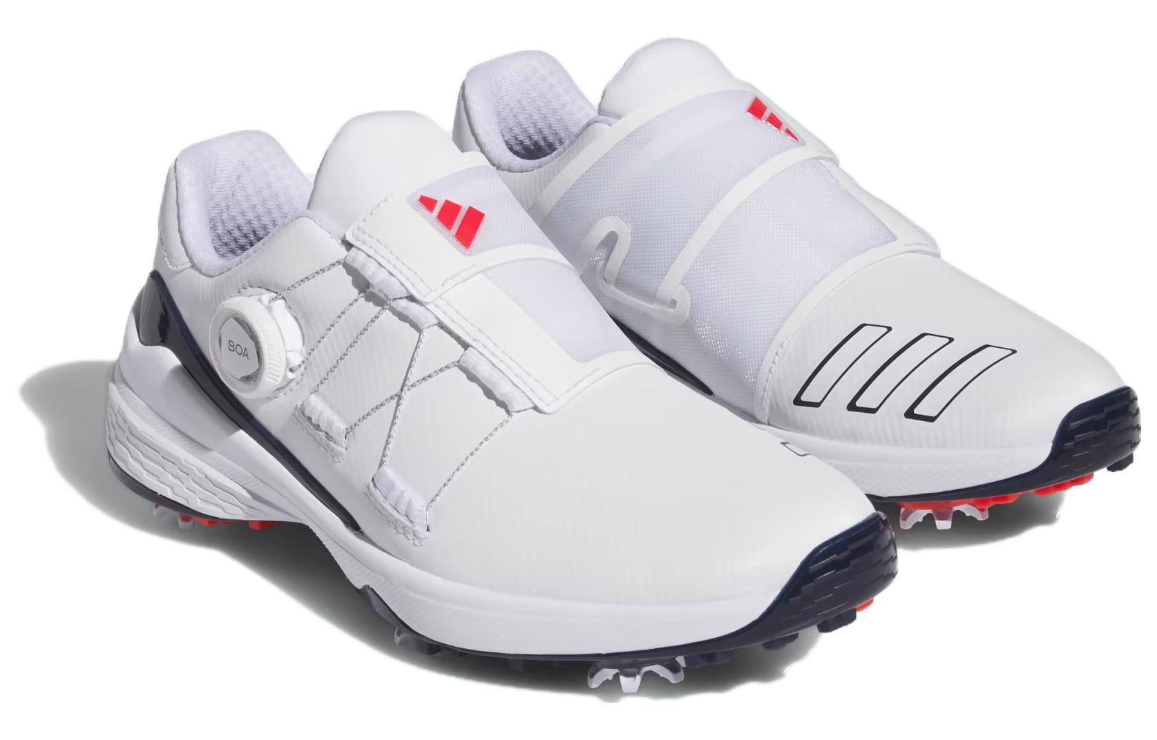Женские кроссовки для гольфа ZG23 'Белые Черные' Adidas, Белые Синие Красные — фото 3