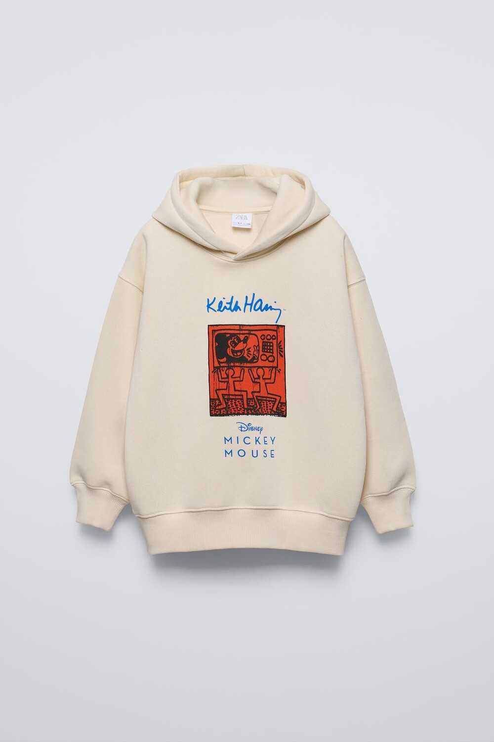 

Микки маус disney кит харинг толстовка ZARA, устрично-белый