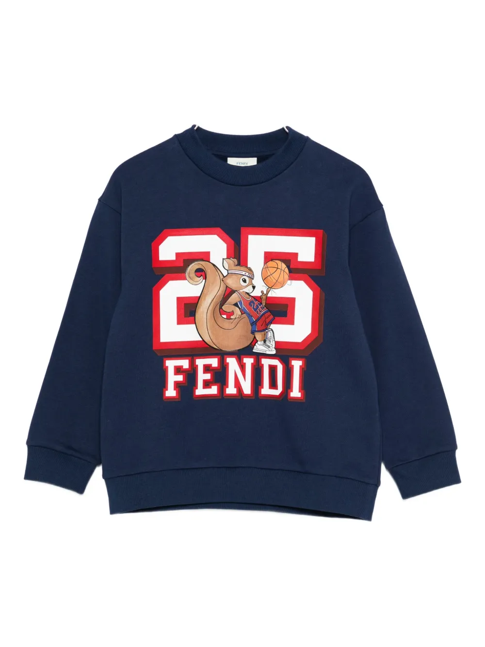 

Толстовка с круглым вырезом FENDI KIDS, синий