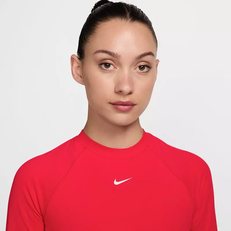Женская футболка с длинными рукавами Nike Pro Dri-FIT, цвет University Red — фото 4
