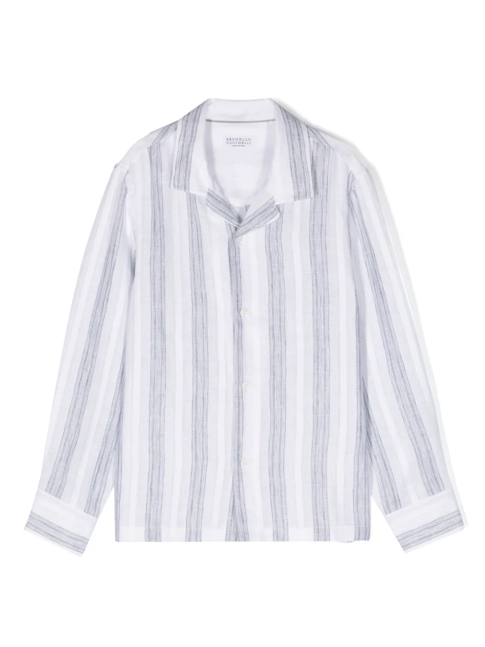 

Рубашка в полоску Brunello Cucinelli Kids, серый