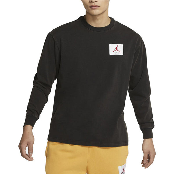 Толстовка Air Jordan MENS Logo Print Crew-neck Sports Black, черный — фото 3