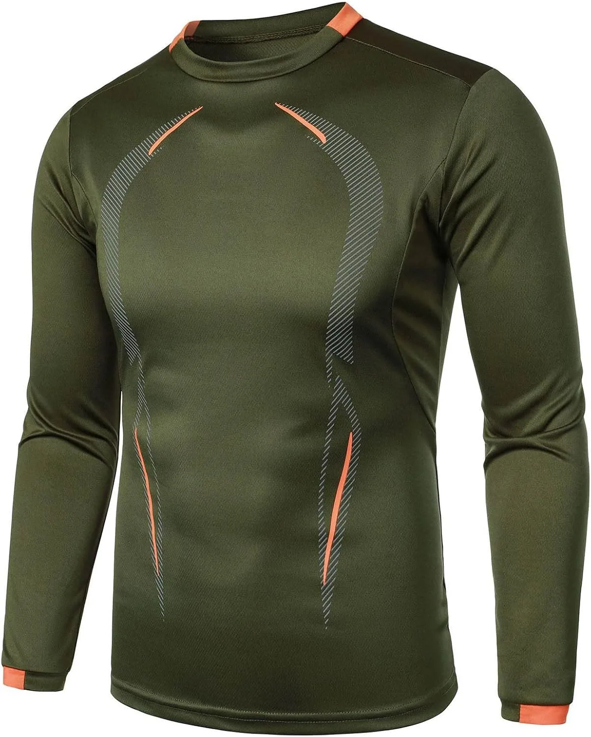 

Мужская футболка для бега и тренировок, легкая и дышащая, с длинным рукавом QUNPIU