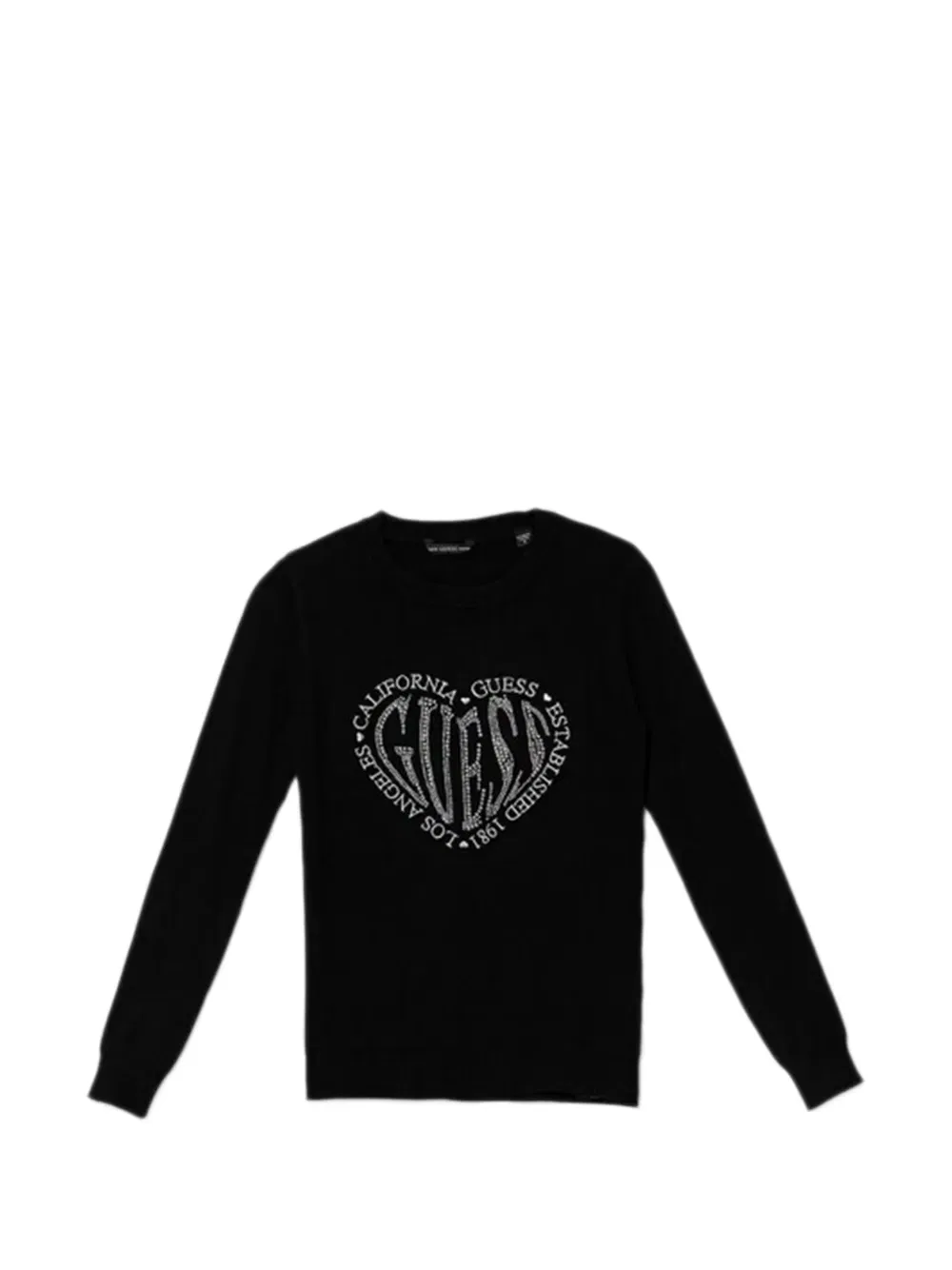 Толстовка со стразами Guess Kids, черный