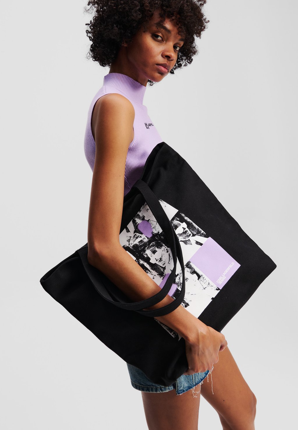 

Сумка-тоут CAMEO PRINT SHOPPER Karl Lagerfeld Jeans, черный