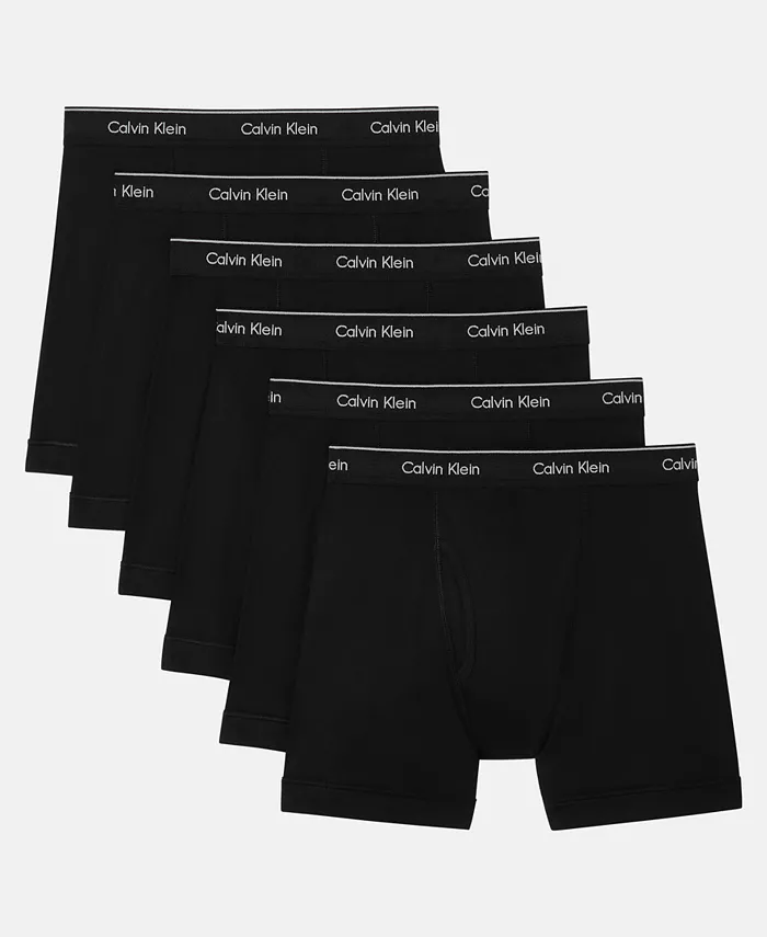

Мужские классические хлопковые боксеры-бриджи 5+1 бонусный набор Calvin Klein, черный