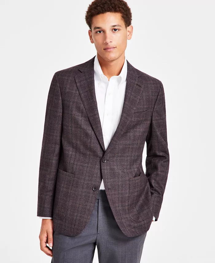 

Мужской классический спортивный пиджак из шерстяной смеси Brooks Brothers, серый