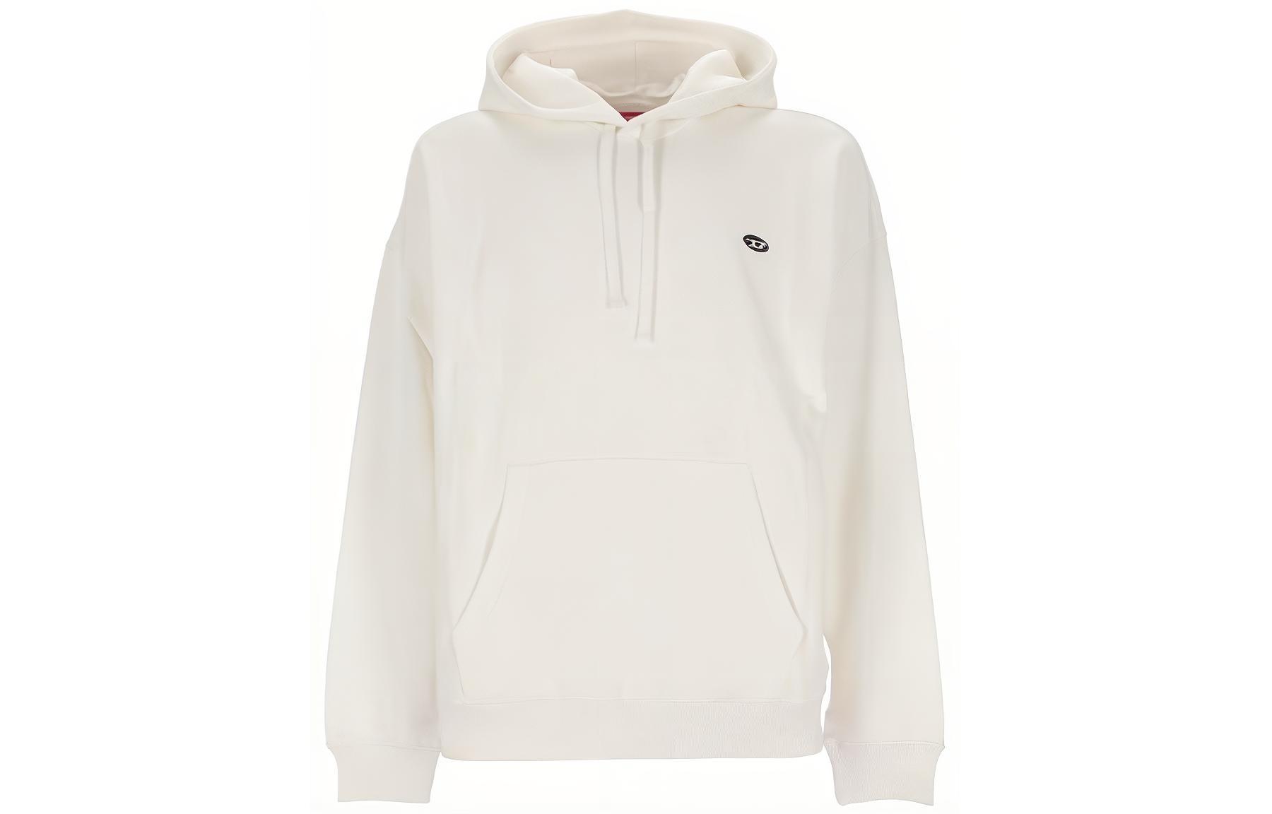 

Худи с вышитым логотипом и шнурком DIESEL, белый