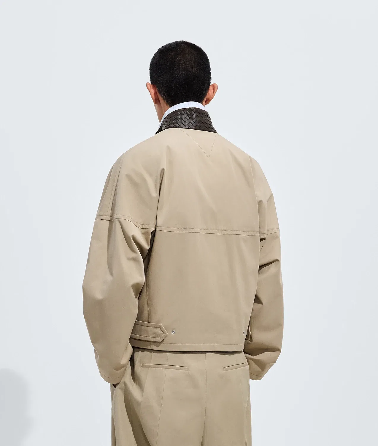Легкая хлопковая куртка BOTTEGA VENETA, бежевый — фото 3
