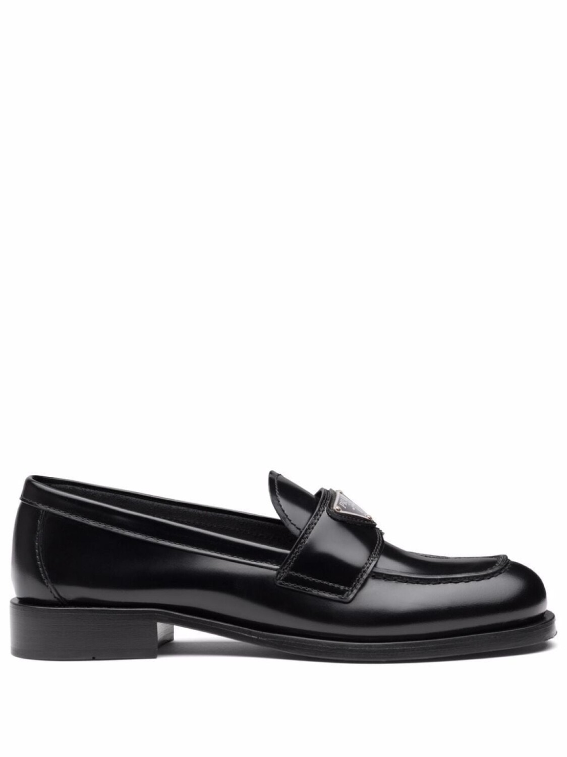 

Prada лоферы с логотипом, черный