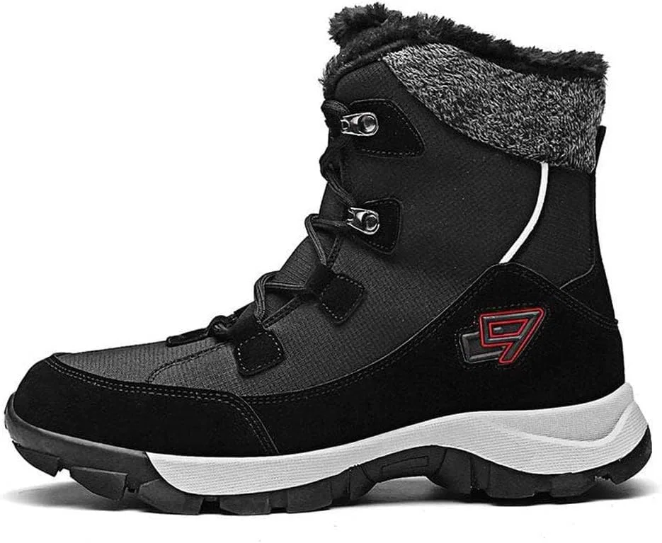 Уютные ботинки Asifn Herren Damen Stiefeletten Wasserdicht Anti-Rutsch Leichte, повседневные уличные ботинки Wandern Wandern Bequeme Schuhe, Black