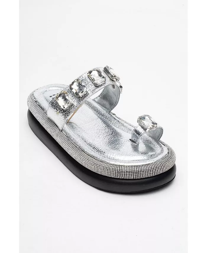 Платформенные сандалии Evans с украшениями (женские) Prologue Shoes, серебро — фото 3