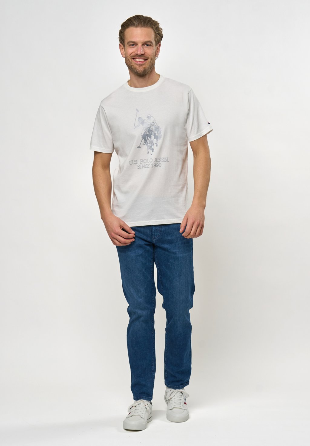 

Футболка с принтом U.S. Polo Assn., белый