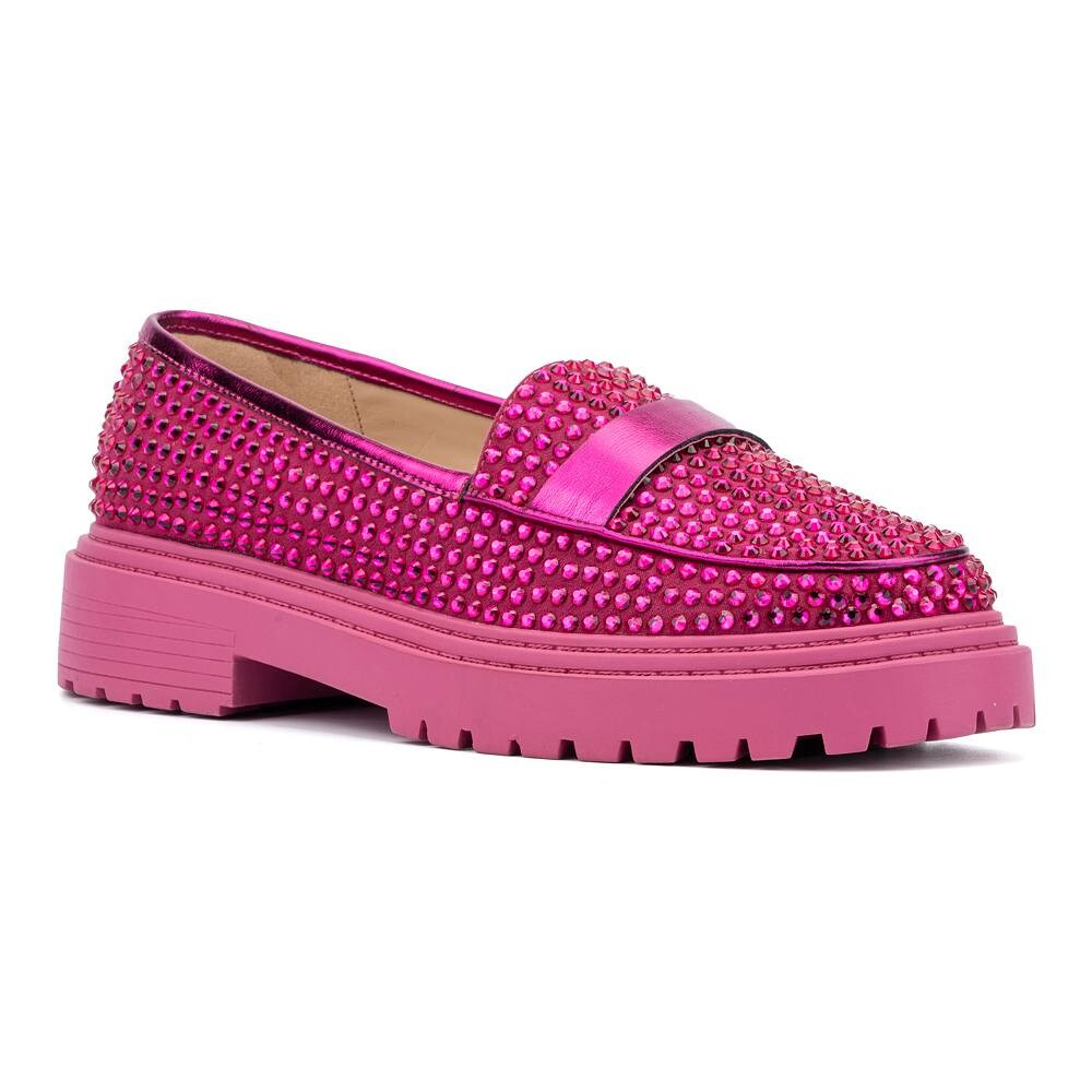 Модные женские лоферы Imani Gem - широкая ширина Fashion to Figure, розовый